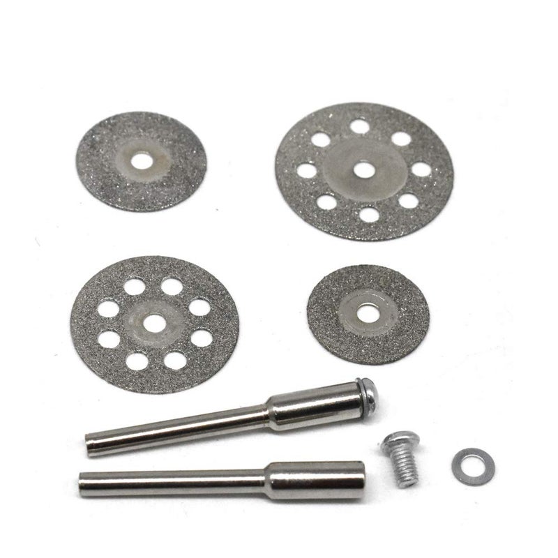 NIANNIAN Diamond Cutting Wheel 40PCS (25mm/22mm/18mm/16mm Each 10) with Mandrel (3mm) 8pcs for Dremel Rotary Tool - Image 4